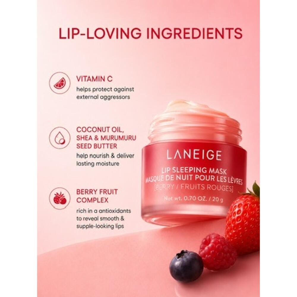 Cosmetics: Laneige Lip Sleeping Mask*Intense Hydration Lip Treatment Vitamin C - Picture 3 of 3